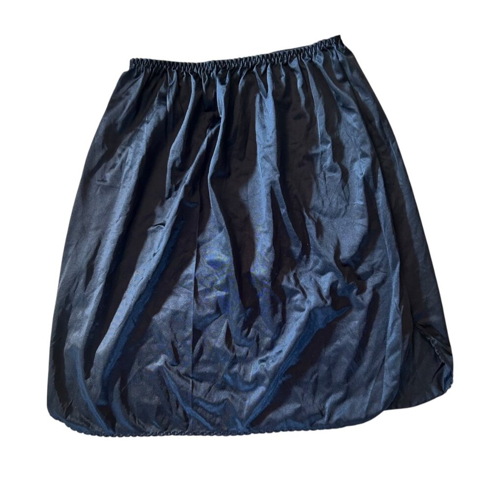 Vintage Vanity Fair Side Slit Black Lingerie Skirt S